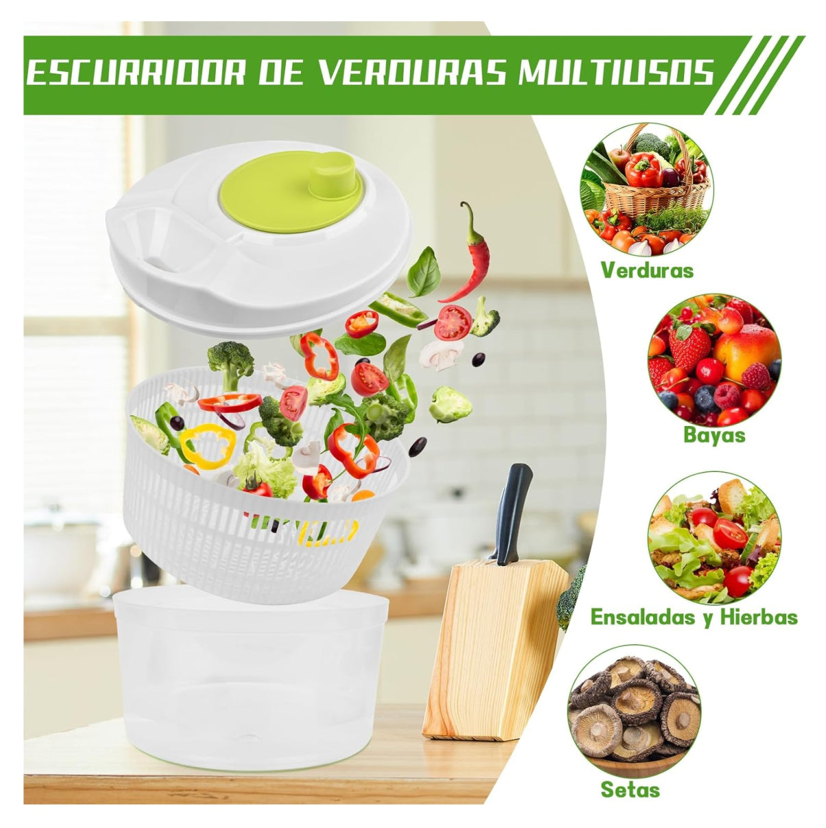 🥬 SpinChef: Centrifugadora de Verduras  🥗
