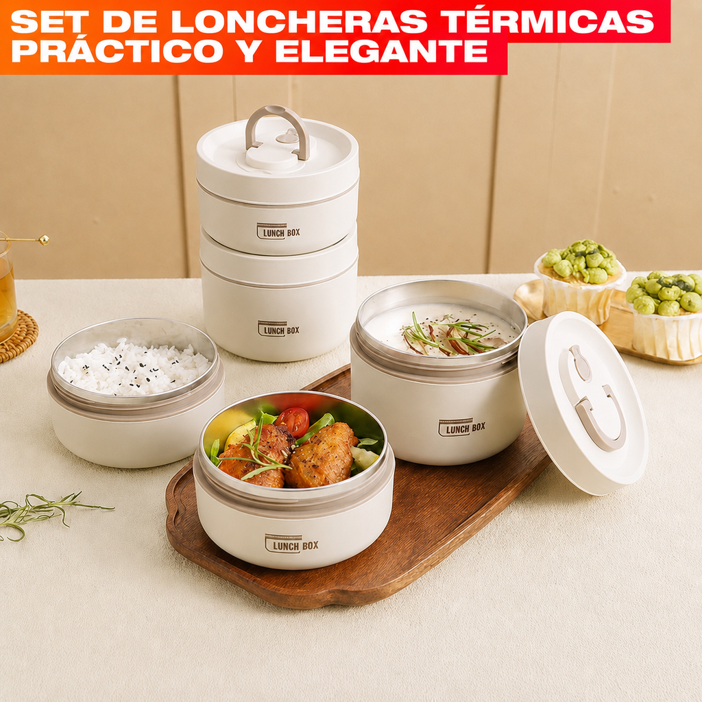 🔥[OFERTA]🔥 Portacomidas y Lonchera Térmica